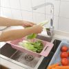 Kitchen Sink Retractable Wash Rack Collapsible Over The Sink Colander Dish Fruit Vegetable Strainer Drainer Basket for Kitchen