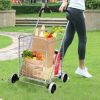 Portable Folding Shopping Cart Utility for Grocery Laundry