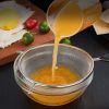 304 stainless steel spoon household noodle strainer kitchen juice strainer double ear fried baking flour sieve