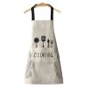 Kitchen household waterproof apron cute wipe hands fashion oil proof apron cooking adult men and women printed LOGO