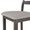 6-Piece Kitchen Simple Wooden Dining Table and Chair with Bench, Fabric Cushion