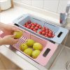 Kitchen Sink Retractable Wash Rack Collapsible Over The Sink Colander Dish Fruit Vegetable Strainer Drainer Basket for Kitchen