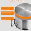 Daily Delicacies Pot 304 Stainless Steel  3-Tier Steamer Pot